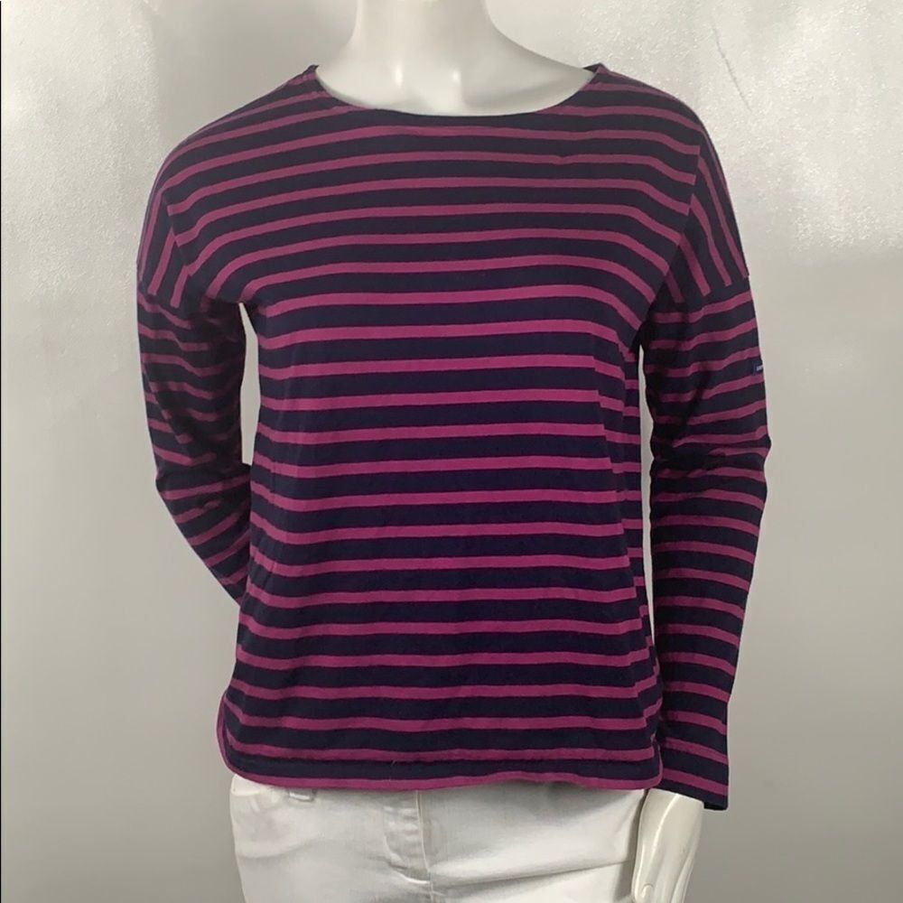 3FOR$20 J.Crew Striped Long Sleeve Shirt Purple Blue - Size S